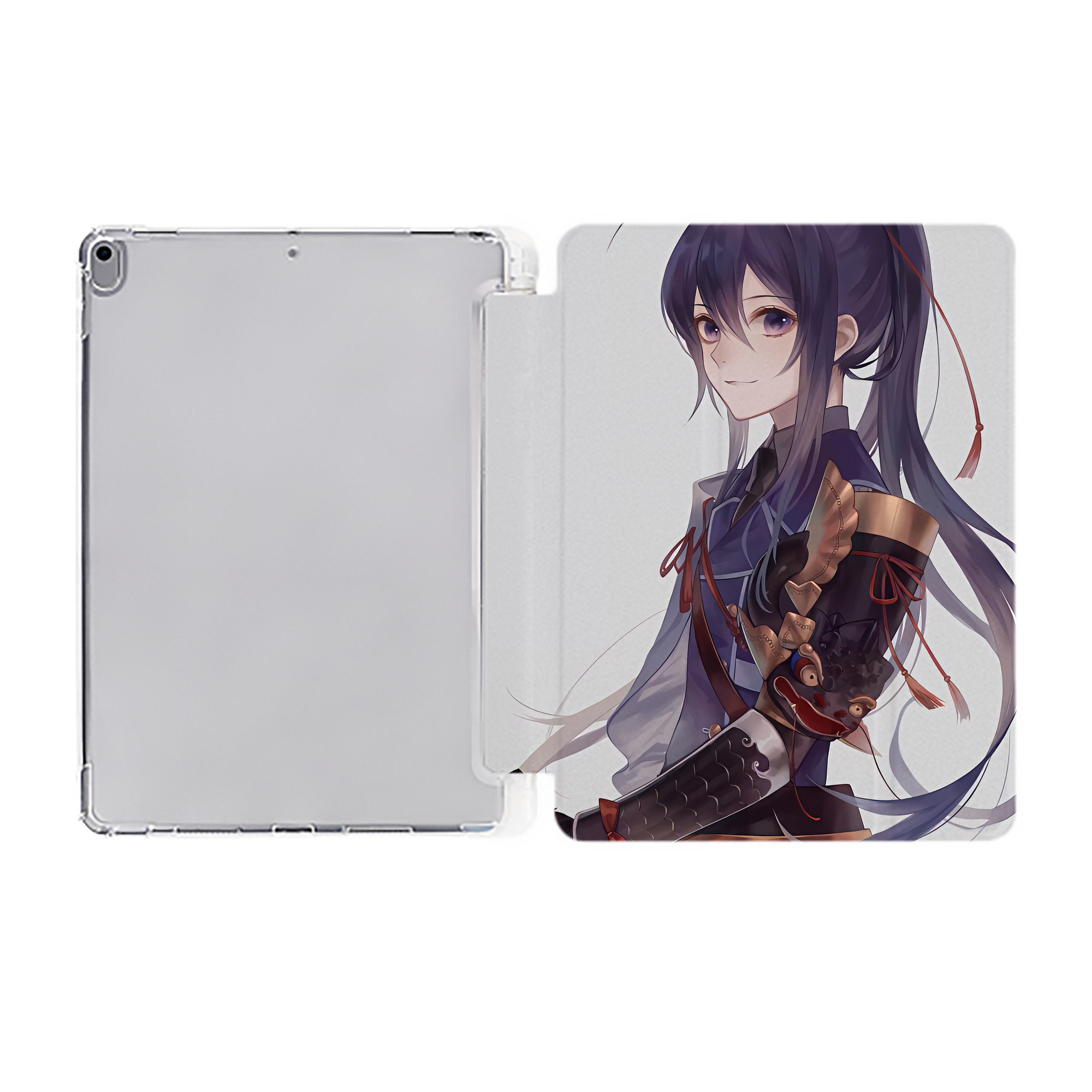（画像用） 刀剣乱舞 Touken Ranbu IPad ケース ペン収納付き 三つ折りスタンド PUレザー×シリコン 対応機種9.5/10.5/10.9インチ